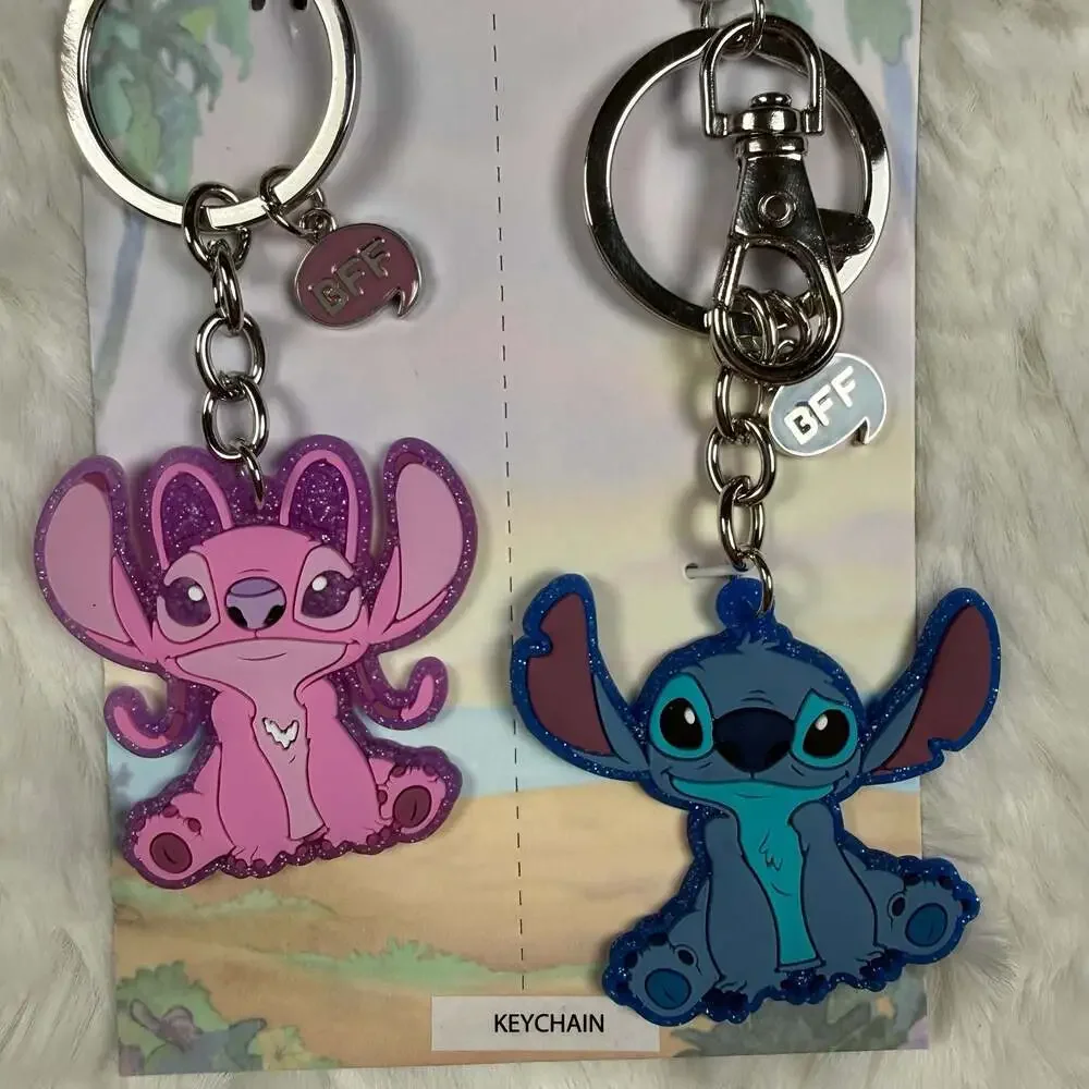 Disney Angel & Stitch BFF Keychain Duo Set